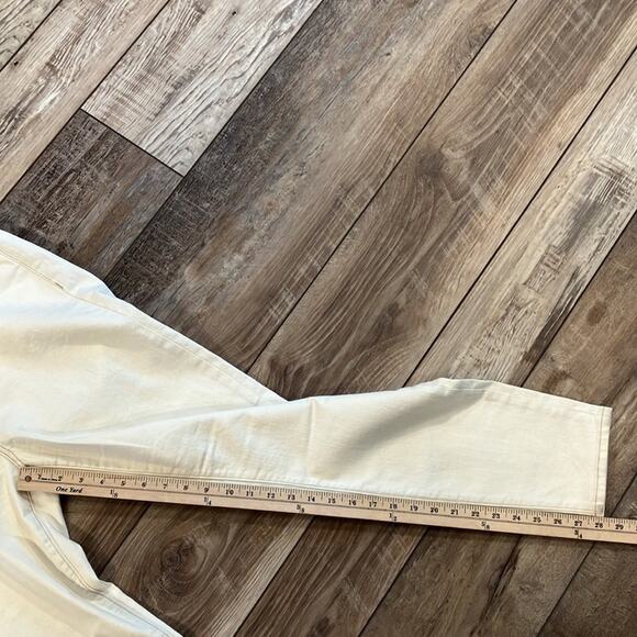 NWOT LOFT Off White High Rise Button Fly Skinny Leg Jeans Size 10 - Picture 8 of 10